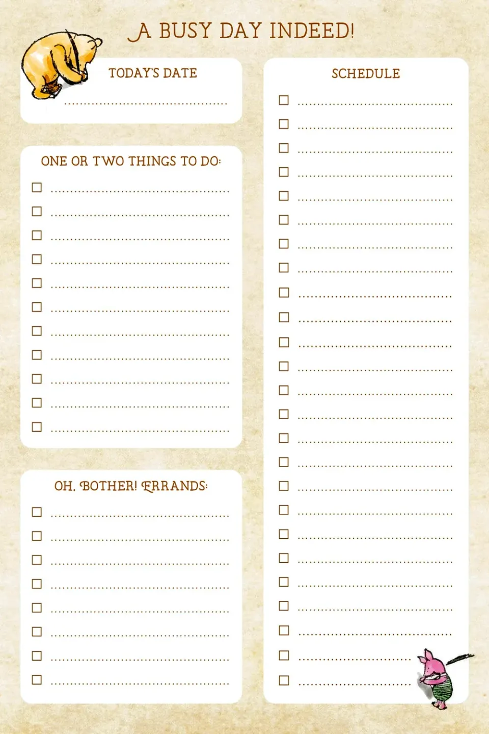 Peter Pauper Press Winnie-the-Pooh notatblokk 60 ark