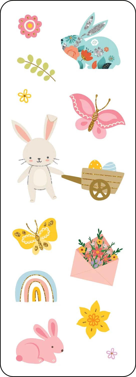 Peter Pauper Press Easter klistremerkesett 70 stk pastel