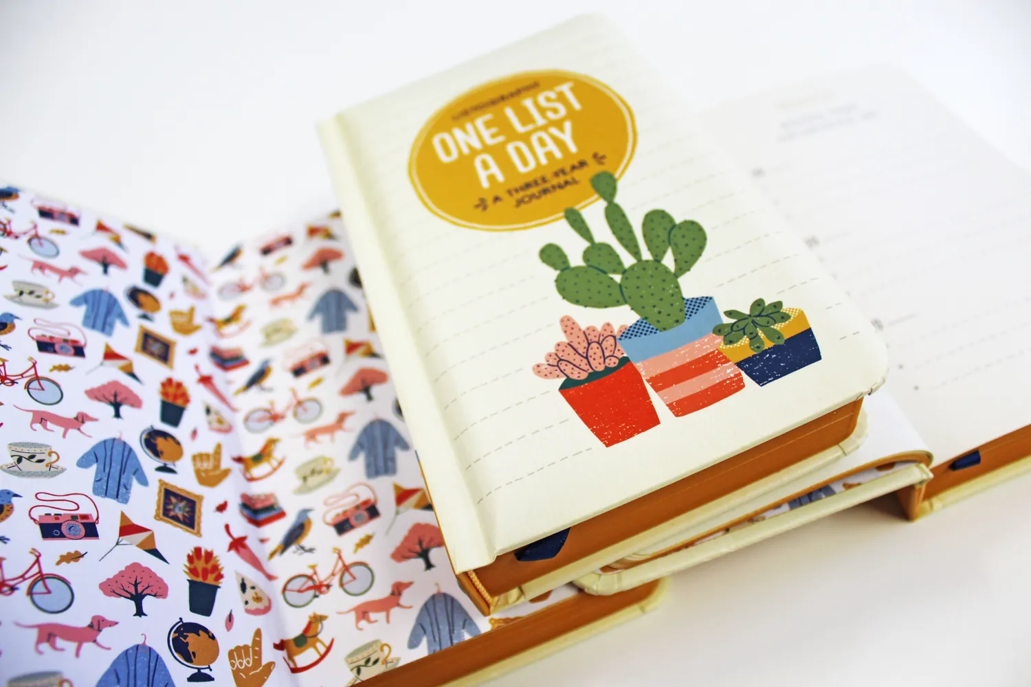 Listography One List a Day dagbok 3-års listejournal illustrert