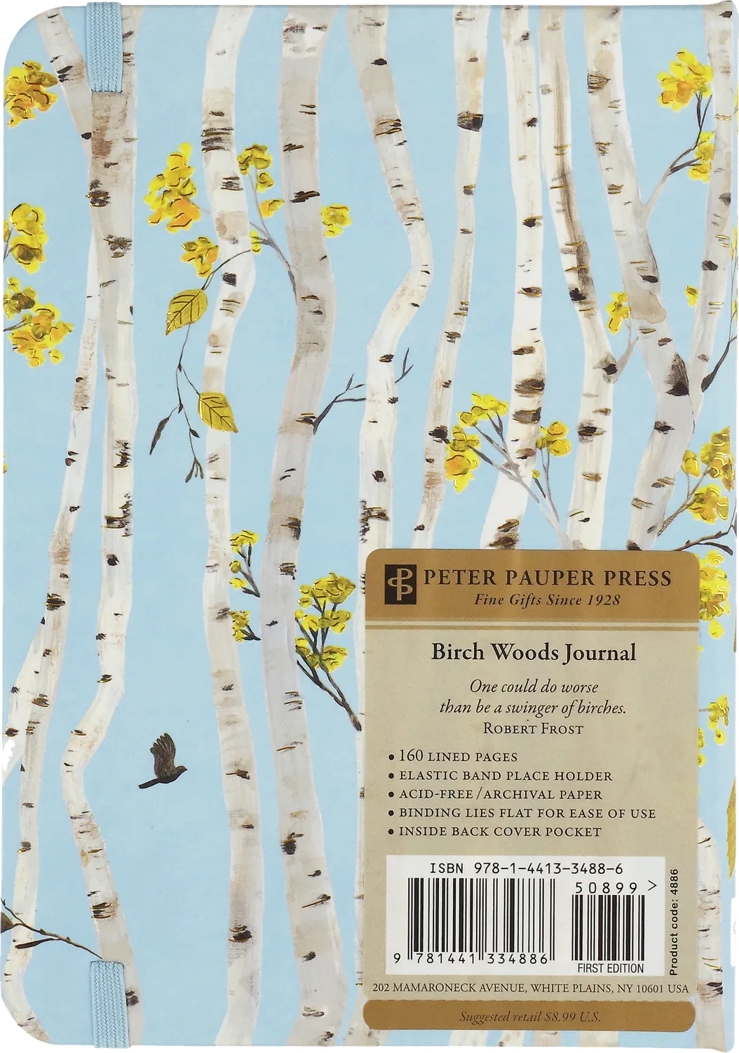 Peter Pauper Press Birch Woods notatbok liten linjert