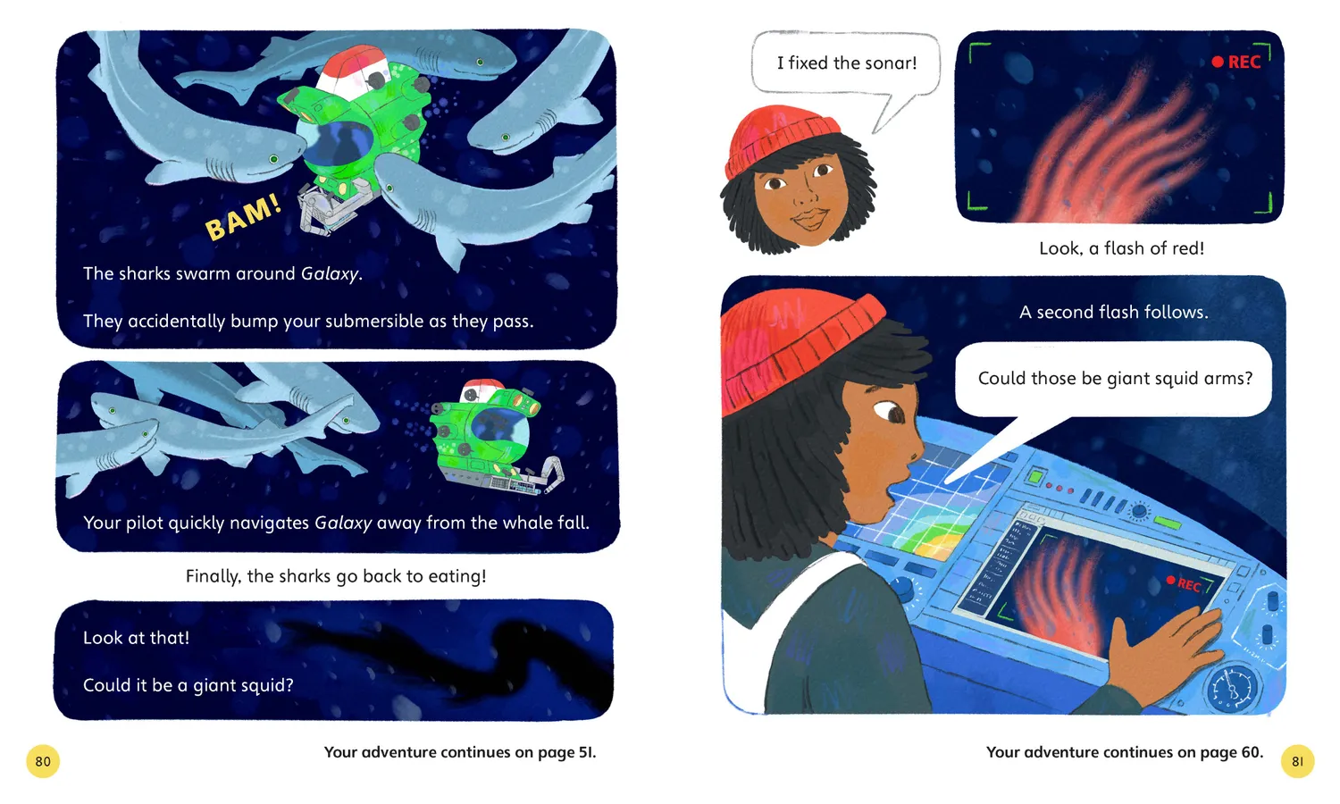 Pick Your Path Search Giant Squid innbundet 6–9 år