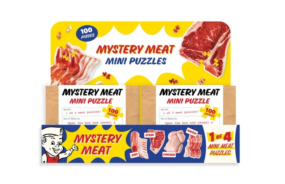 Chronicle Books Mystery Meat puslespill mini 12-pakning