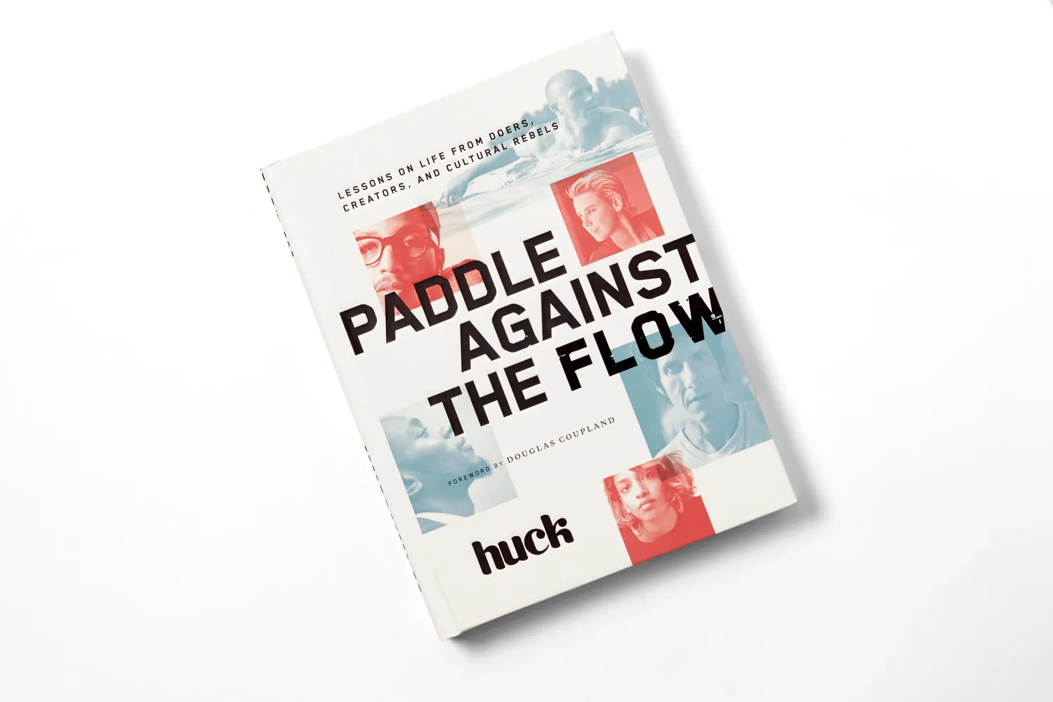 Huck Paddle Against the Flow innbundet intervjubok