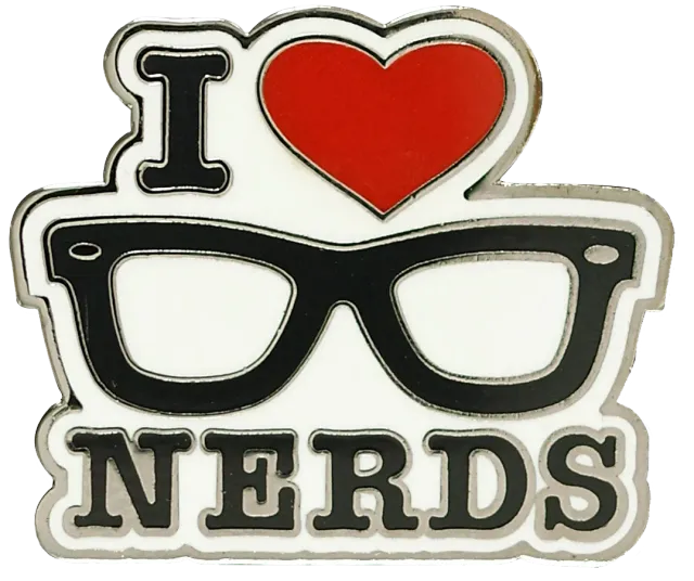 Peter Pauper Press I Love Nerds emaljepin i gaveeske