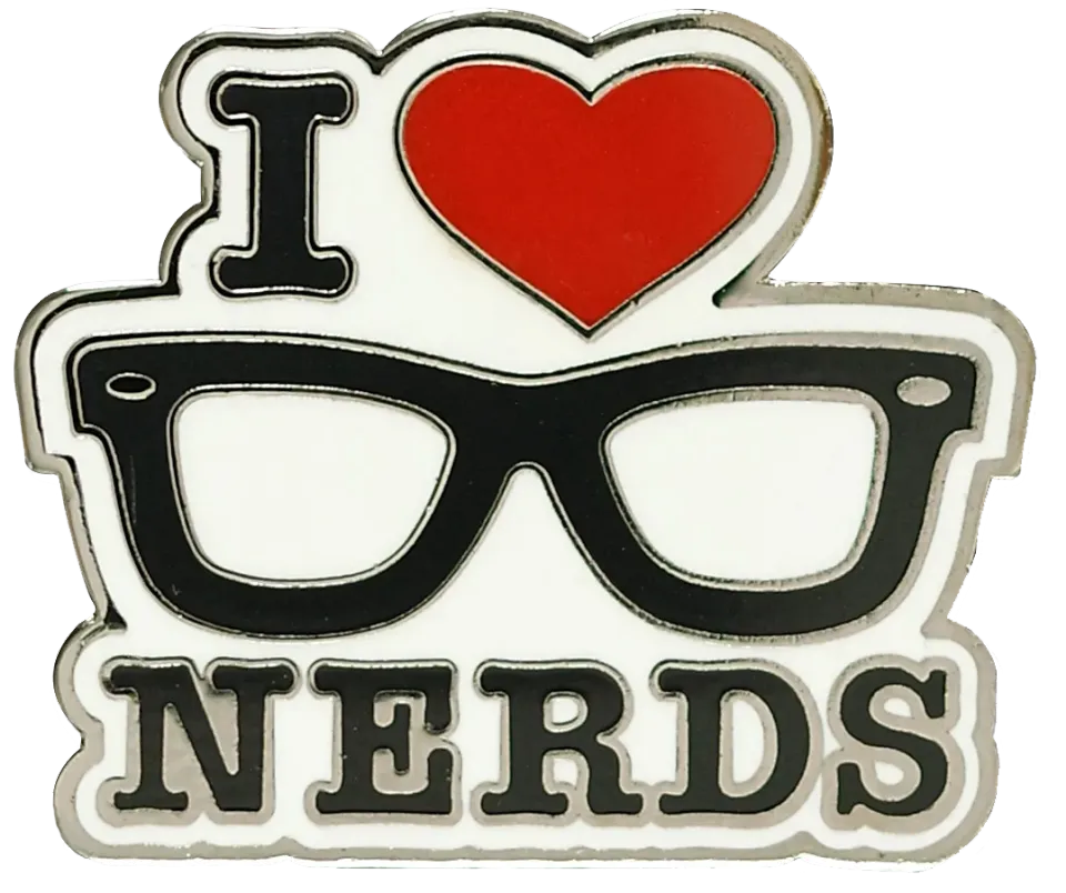 Peter Pauper Press I Love Nerds emaljepin i gaveeske