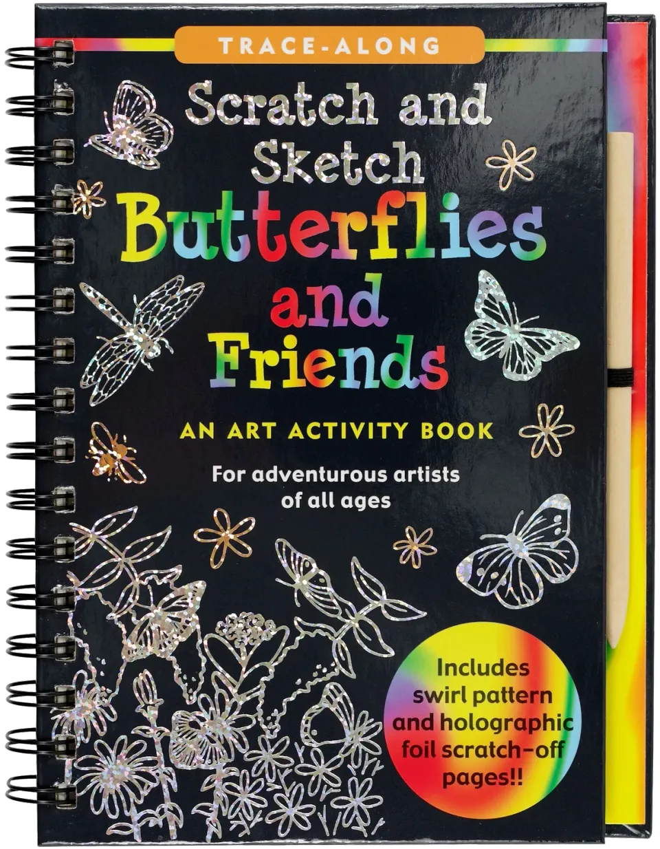 Peter Pauper Press Scratch and Sketch Butterflies and Friends skrapebok barn