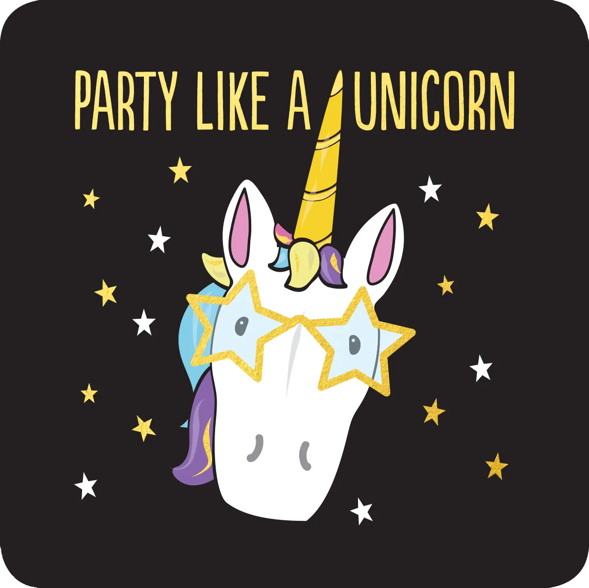 Peter Pauper Press Unicorn drikkebrikker 8 stk