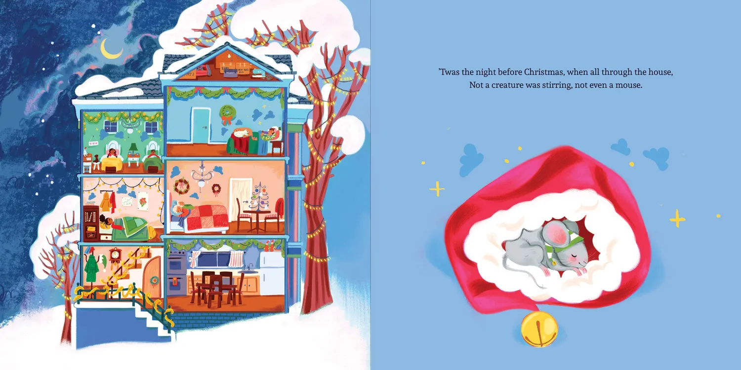 Peter Pauper Press Twas The Night Before Christmas bildebok gullsnitt