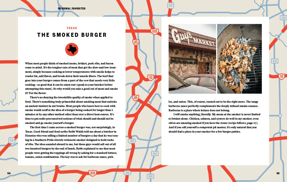 Abrams Great American Burger Book kokebok innbundet regional