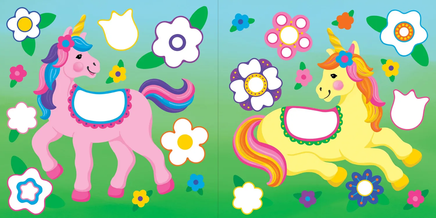 Peter Pauper Press Unicorns klistremerkebok prikk