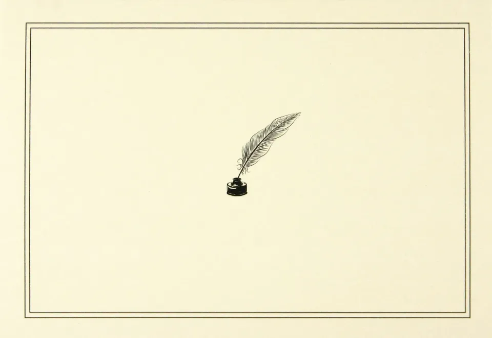 Peter Pauper Press Quill Pen brevkort 14 kort konvolutter