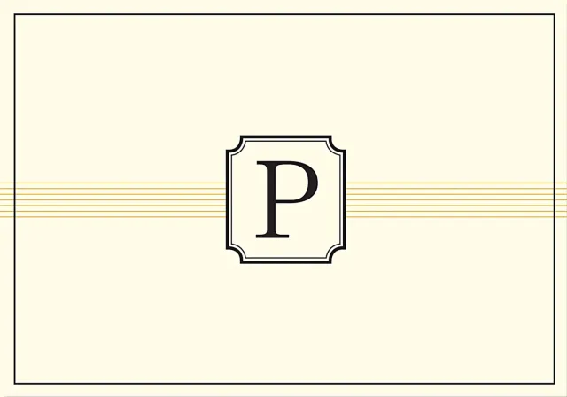 Peter Pauper Press Monogram P notatkort 14 kort konvolutter