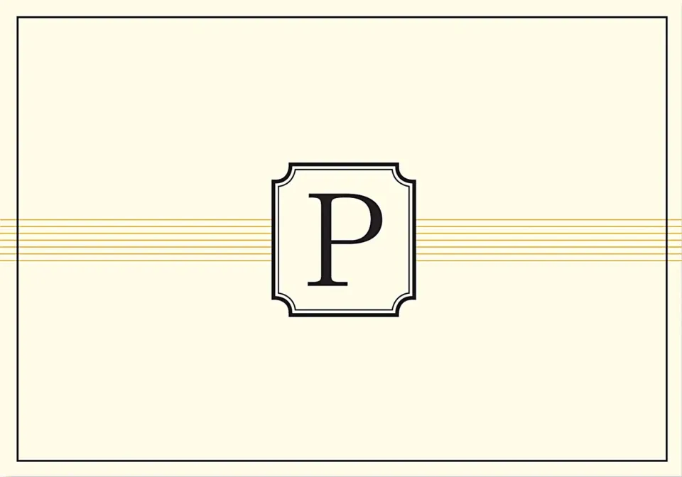 Peter Pauper Press Monogram P notatkort 14 kort konvolutter