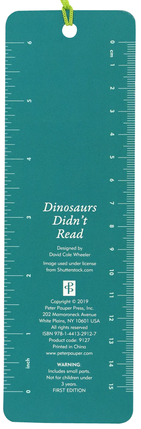 Peter Pauper Press Dinosaurs Didn't Read bokmerke dusk