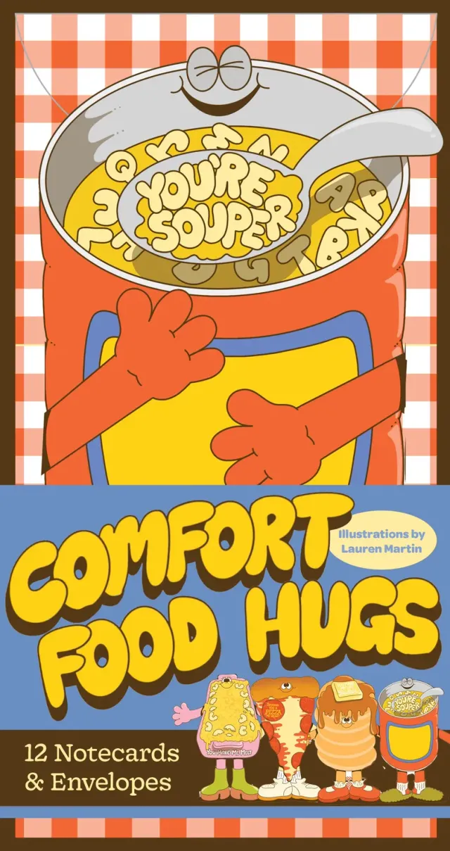 Abrams Comfort Food Hugs notatkort 12 stk matmotiv