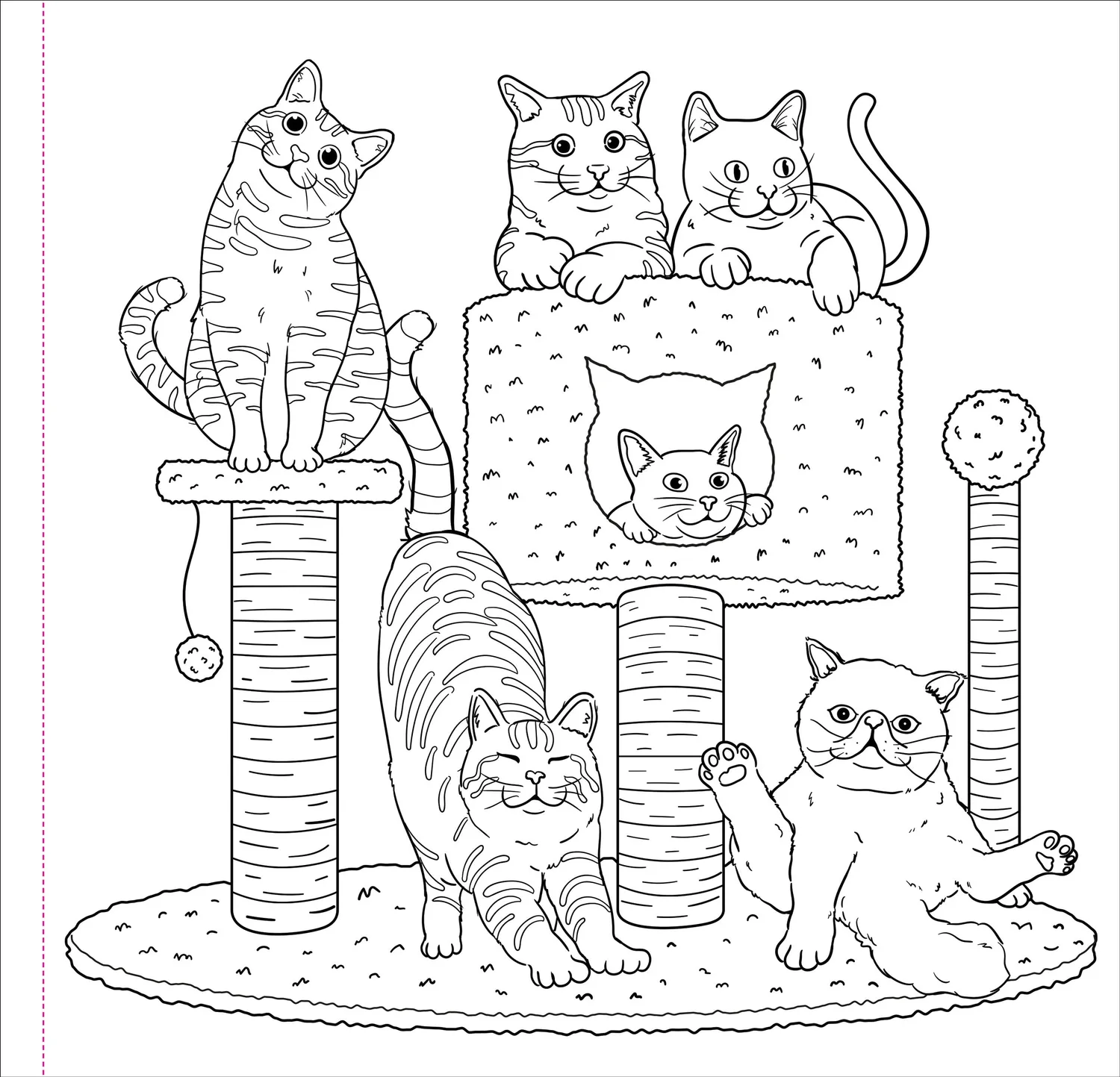 Peter Pauper Press Cute and Curious Cats fargebok katter