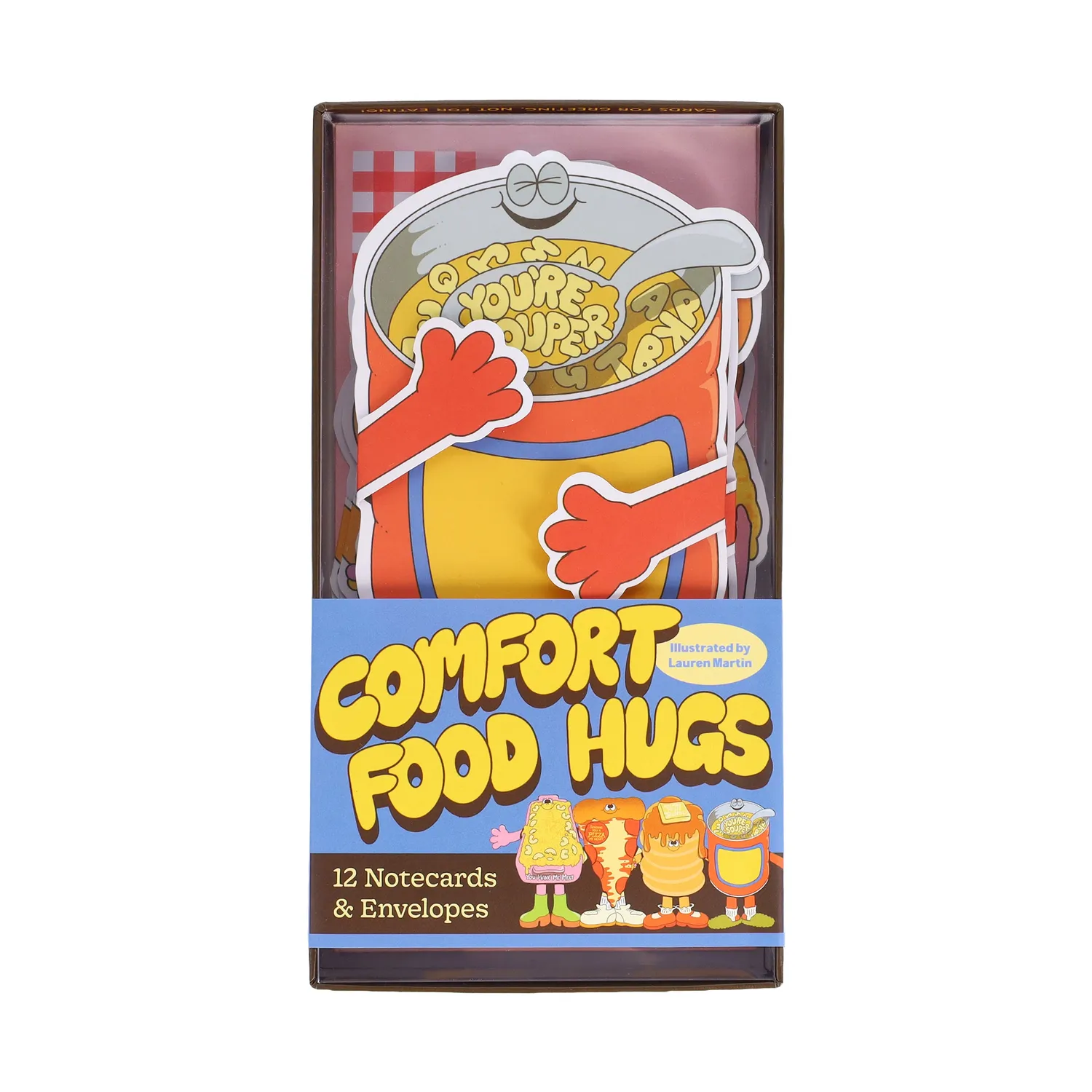 Abrams Comfort Food Hugs notatkort 12 stk matmotiv
