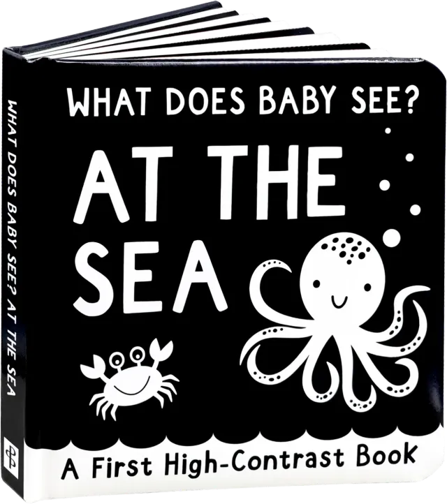 Peter Pauper Press What Does Baby See? At The Sea pappbok høykontrast