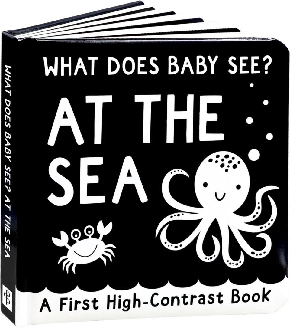 Peter Pauper Press What Does Baby See? At The Sea pappbok høykontrast