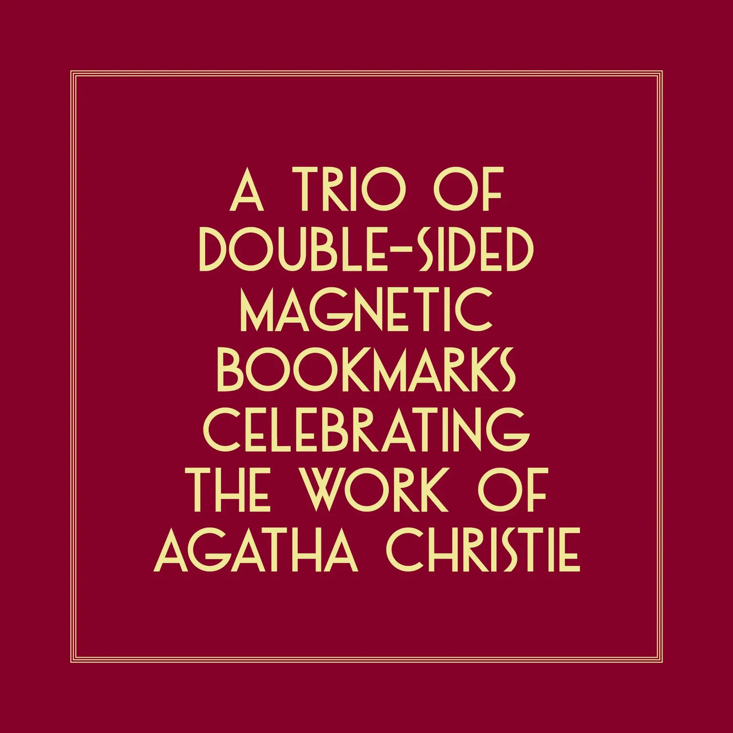 Agatha Christie magnetiske bokmerker 3-pakning