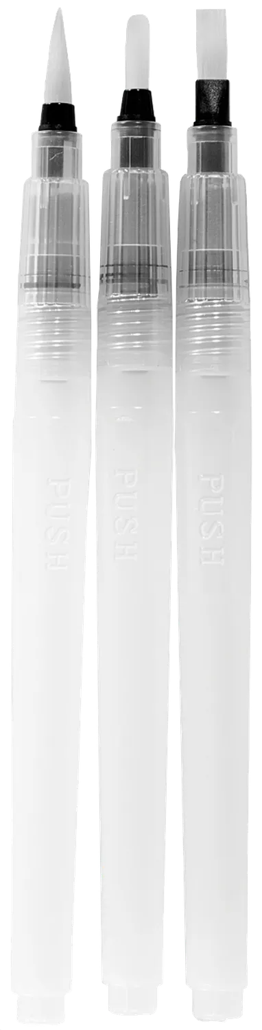 Peter Pauper Press Studio Series Aqua Brushes vannpensel 3-pk
