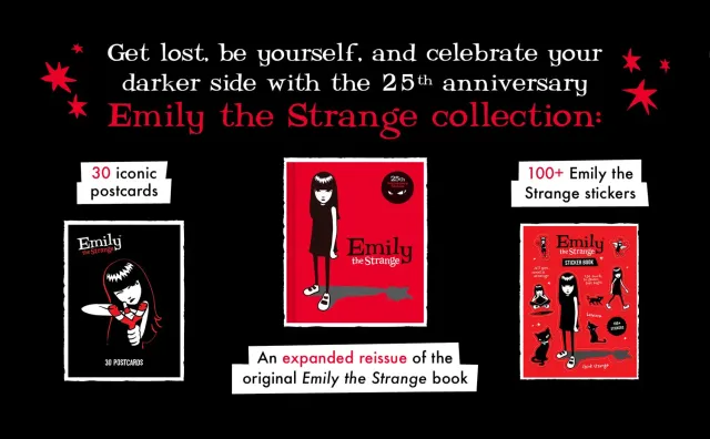 Abrams & Chronicle Books Emily the Strange 30 Postcards postkortbok 30 stk gotisk