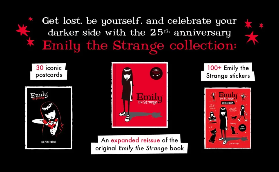 Emily the Strange 30 postkort postkortbok goth