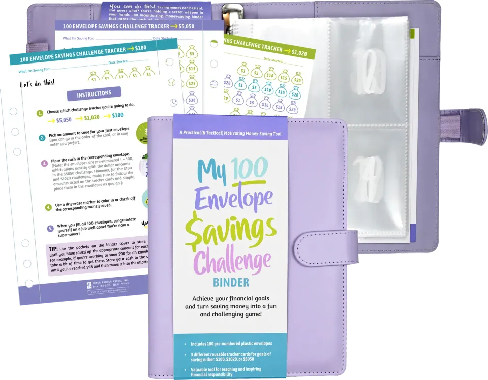 Peter Pauper Press 100 Envelope Savings Challenge spareperm