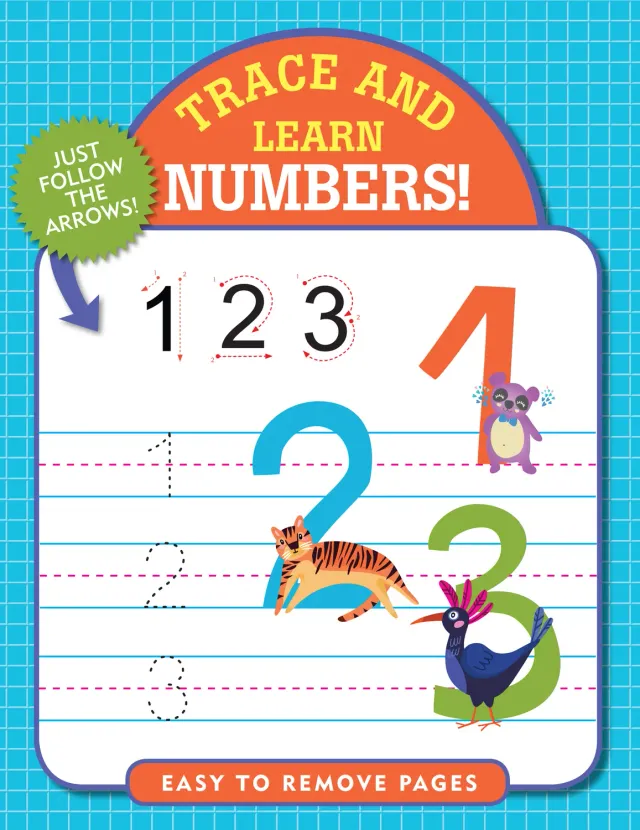 Peter Pauper Press Trace & Learn Numbers arbeidsbok 112 sider tall