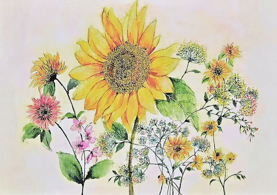 Peter Pauper Press Sunflower notatkort 14 stk