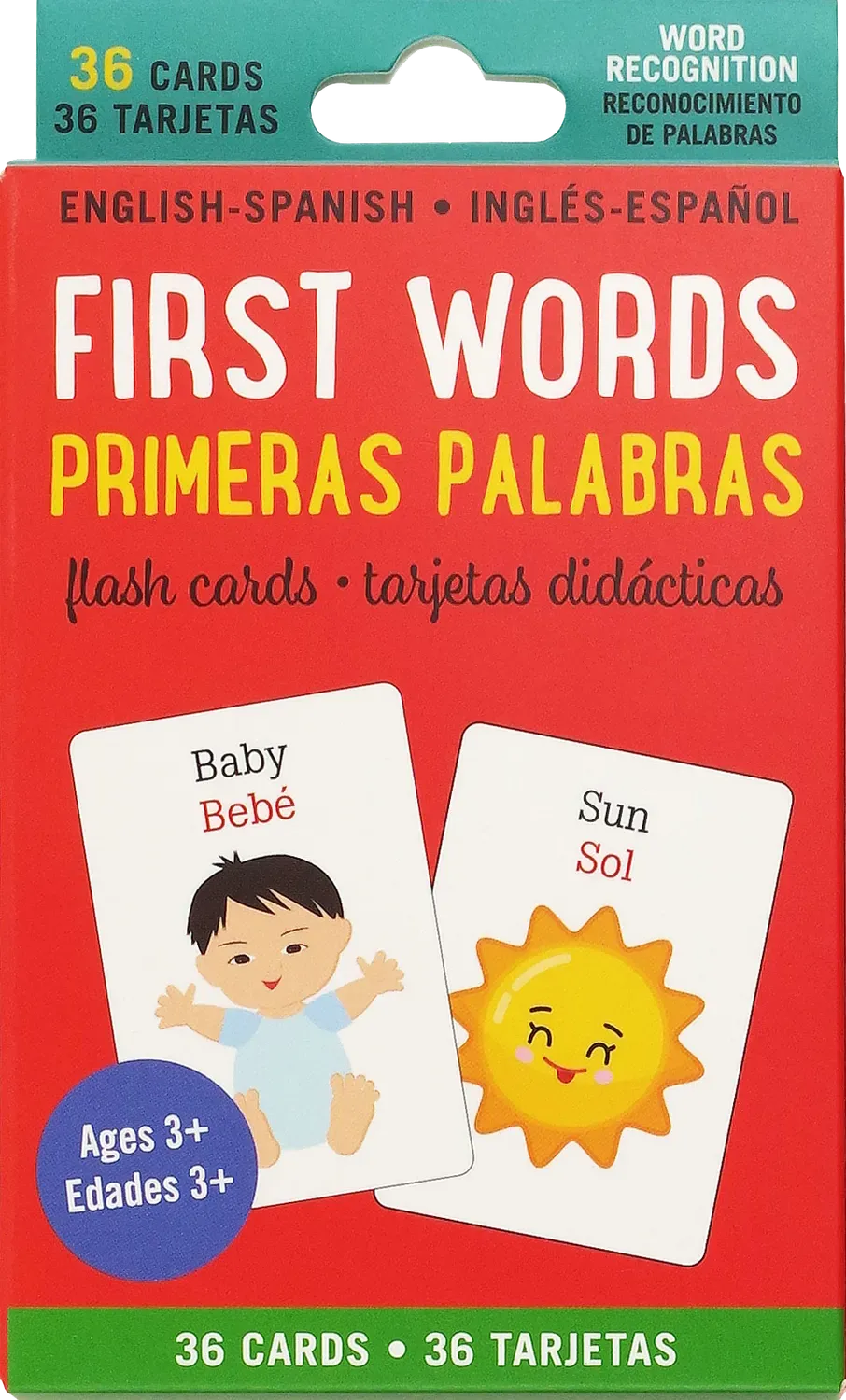 Peter Pauper Press First Words flashkort engelsk-spansk 36 stk