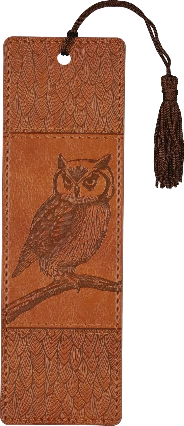 Peter Pauper Press Owl bokmerke veganskinn dusk