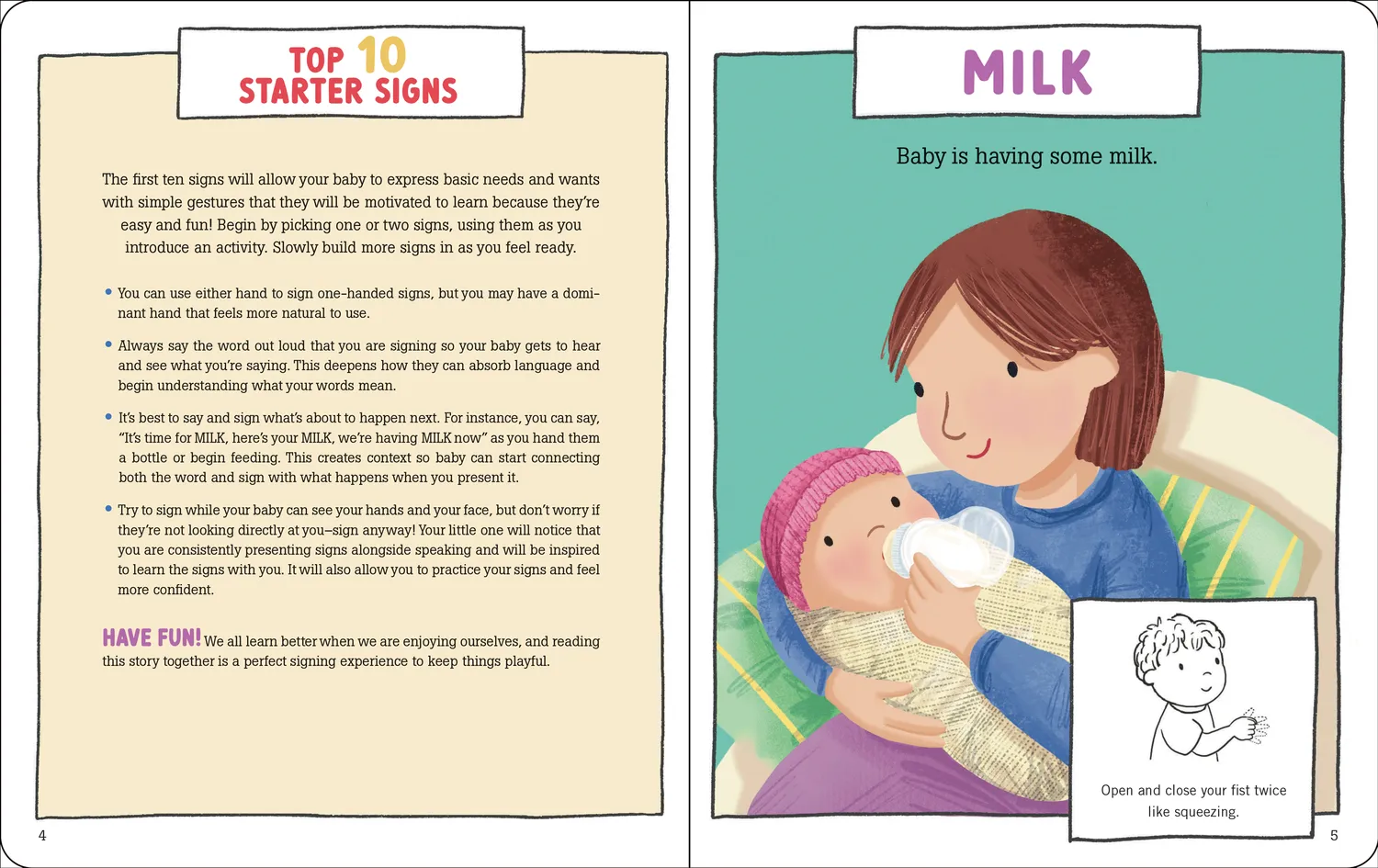 Peter Pauper Press My First Baby Signs pekebok 0-3 år