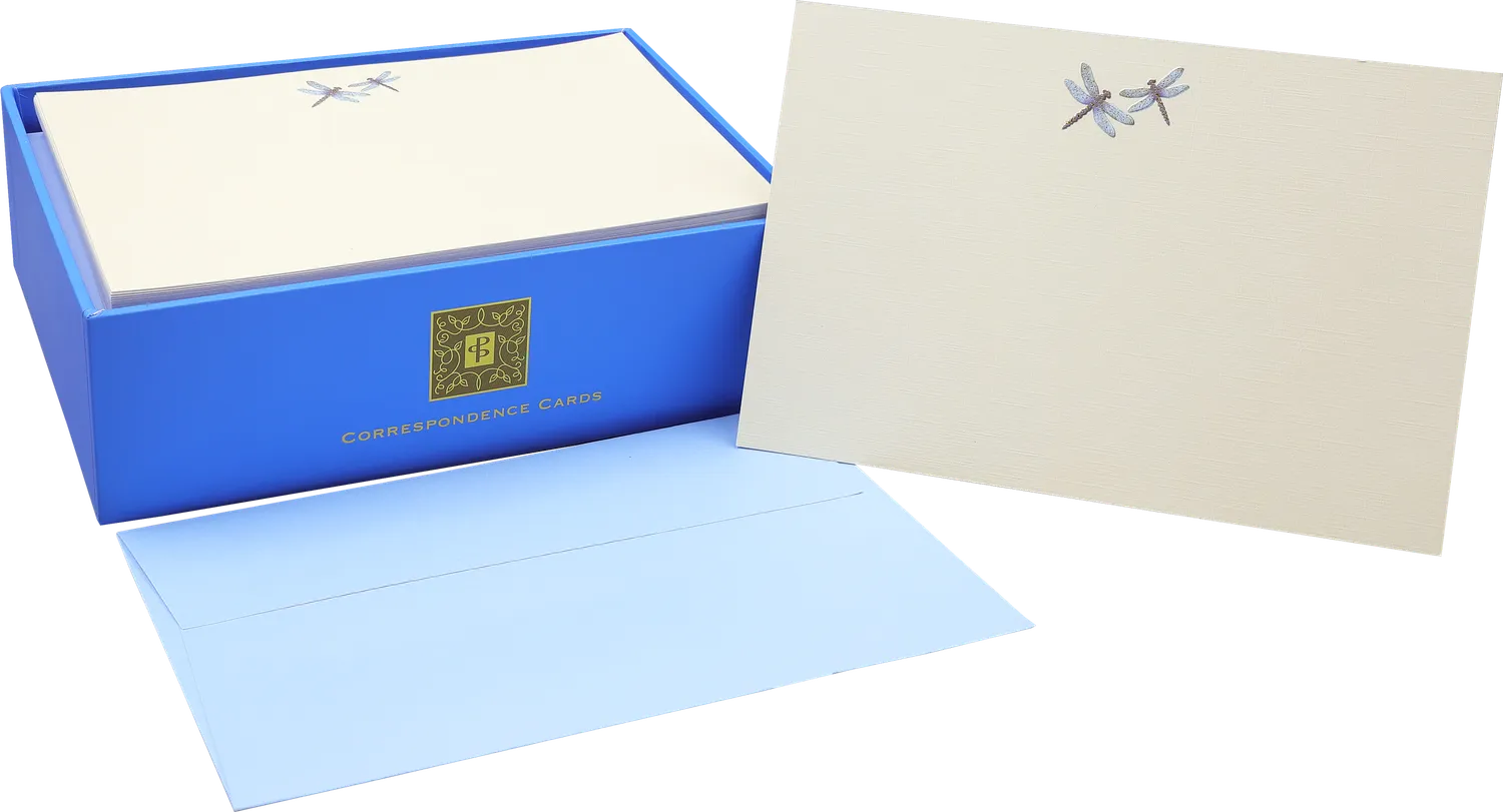 Peter Pauper Press Blue Dragonflies korrespondansekort 25 stk