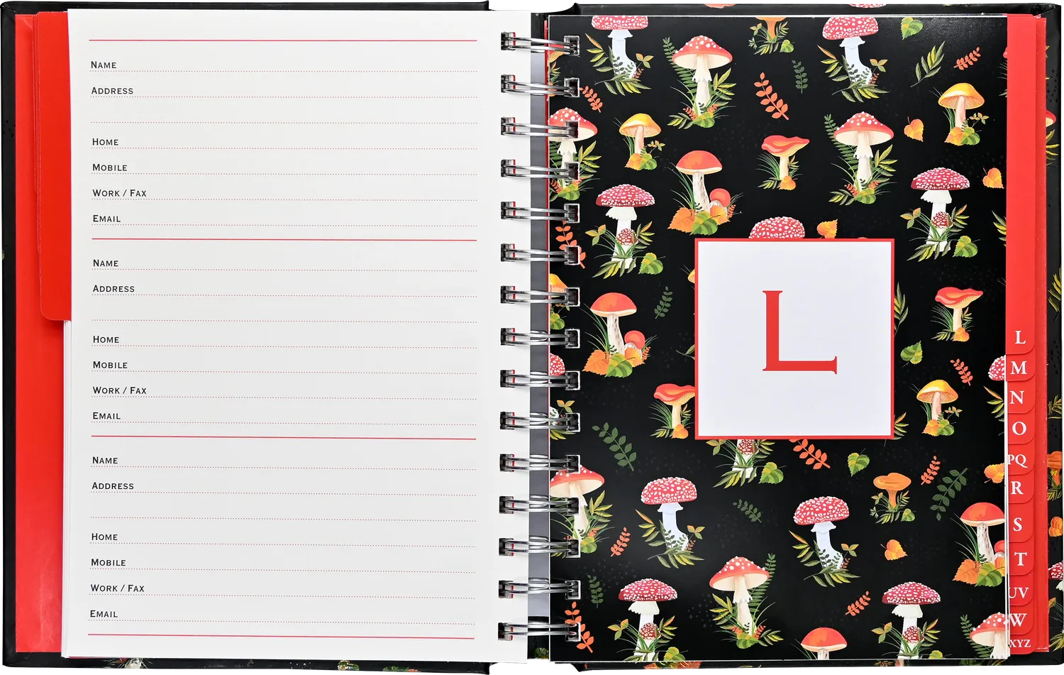 Peter Pauper Press Mushrooms adressebok stor sopp