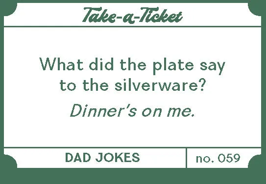 Chronicle Books Take-a-Ticket Dad Jokes 200 vitseske