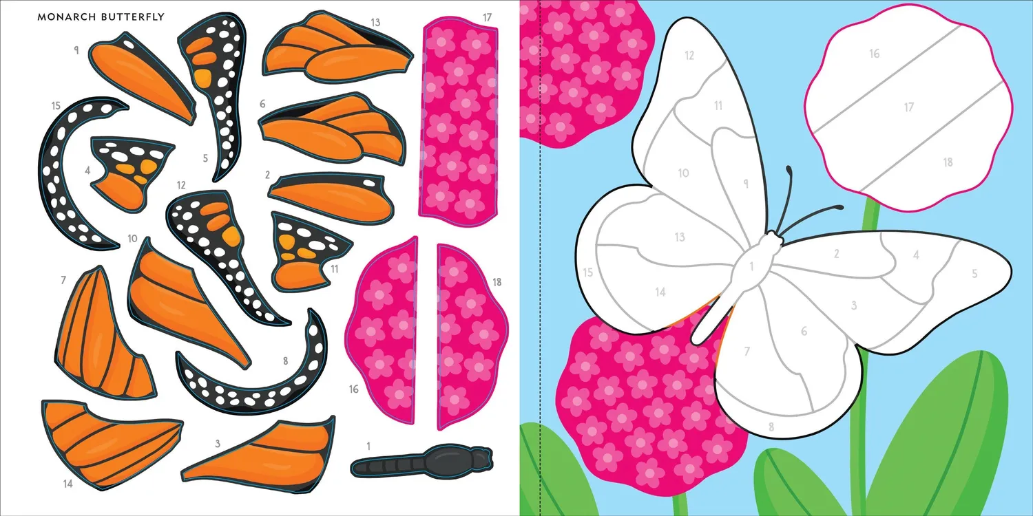 Peter Pauper Press Butterflies & Bugs klistremerkebok barn
