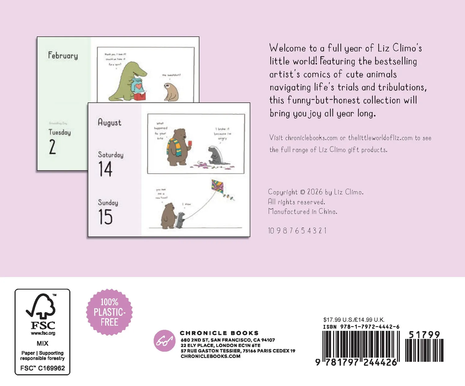 Chronicle Books The Little World of Liz Climo 2027 kalender rivekalender