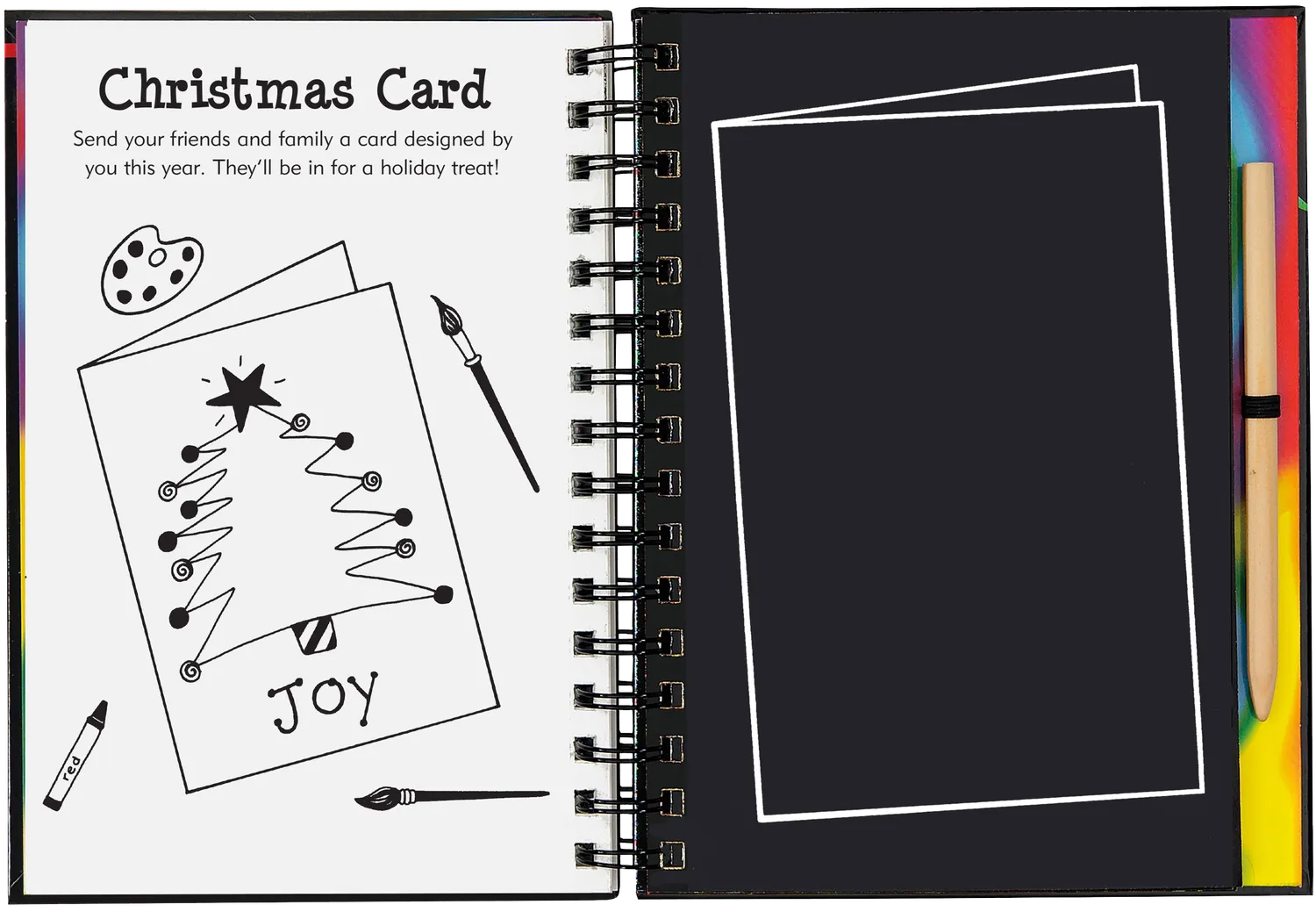 Scratch and Sketch Merry Christmas skrapebok jul for barn