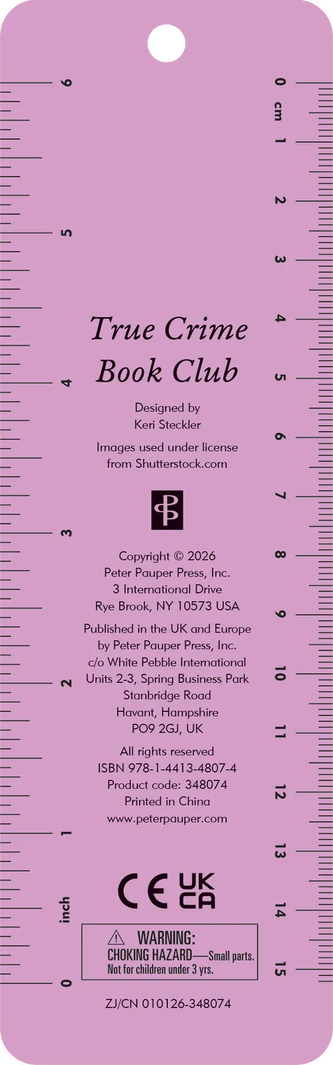 Peter Pauper Press True Crime Book Club bokmerke med perler