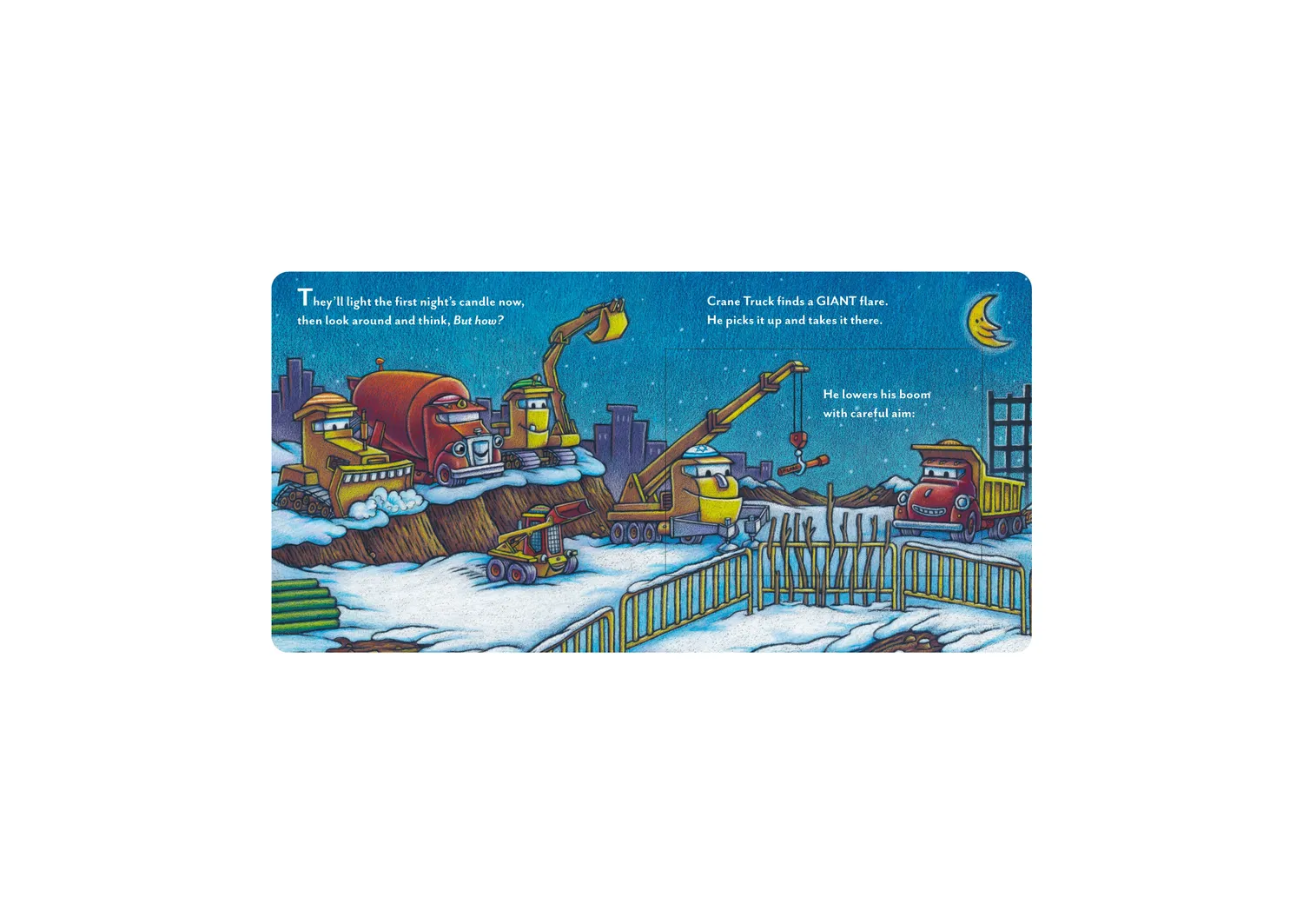 Abrams & Chronicle Books Goodnight Construction Site Hanukkah Lights klaffebok