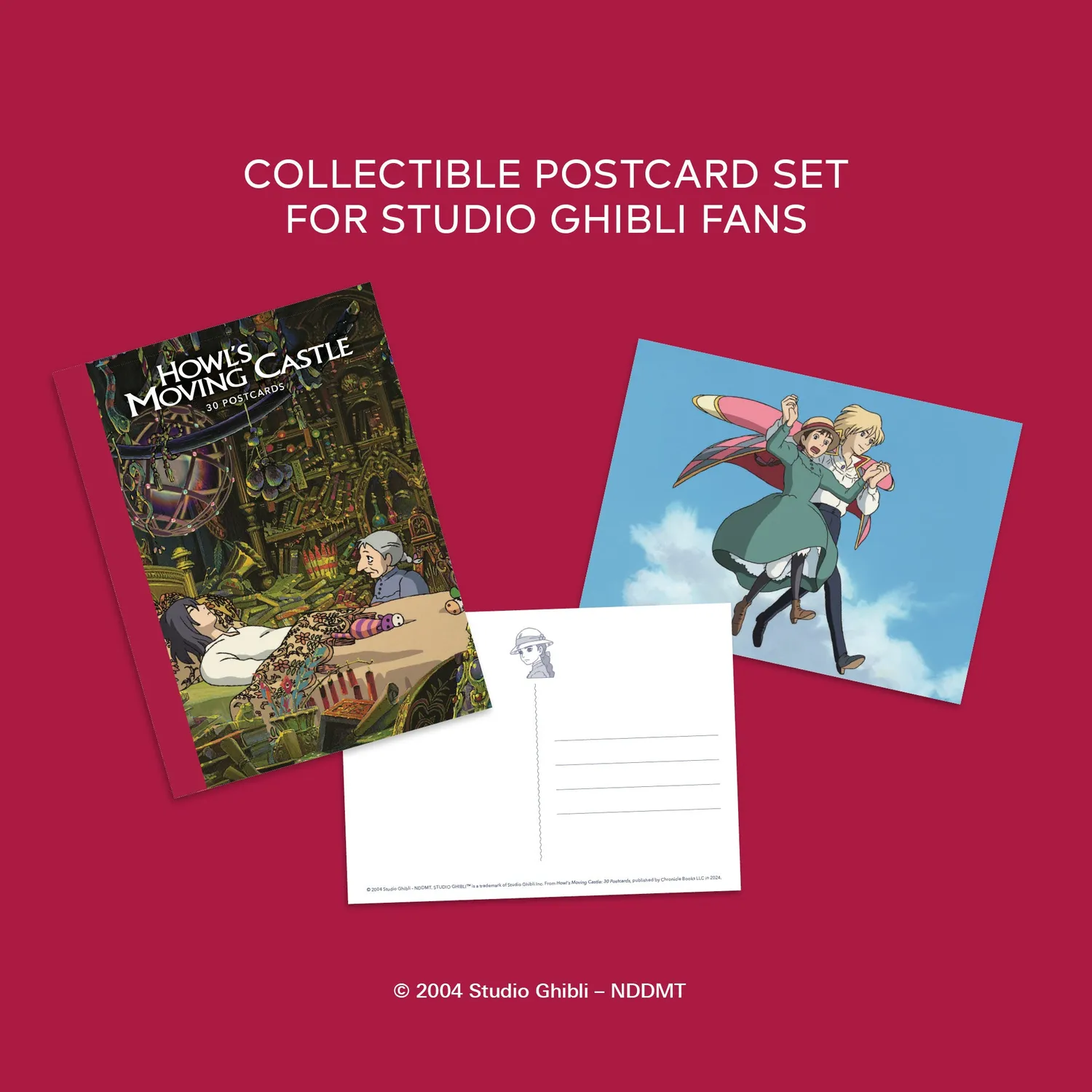 Studio Ghibli Howl's Moving Castle postkortbok 30 kort