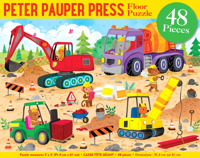 Peter Pauper Press Construction Site gulvpuslespill 48 brikker