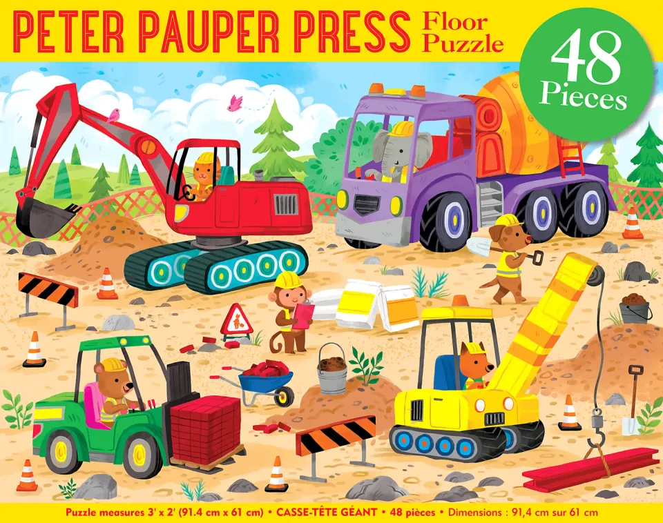 Peter Pauper Press Construction Site gulvpuslespill 48 brikker
