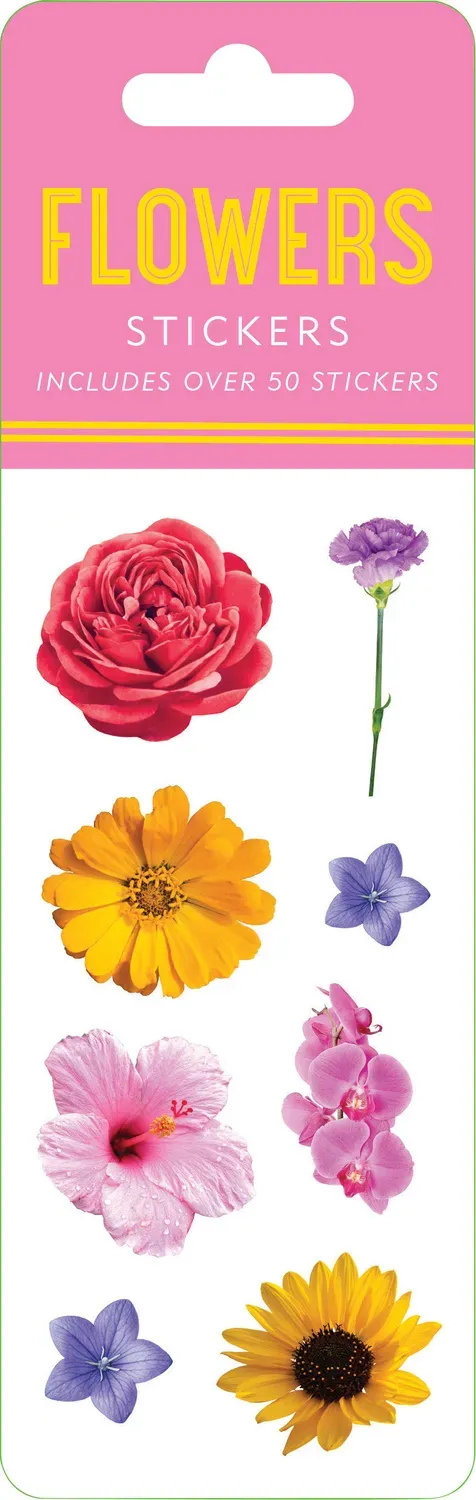 Peter Pauper Press Flowers klistremerker 52-pk holografisk