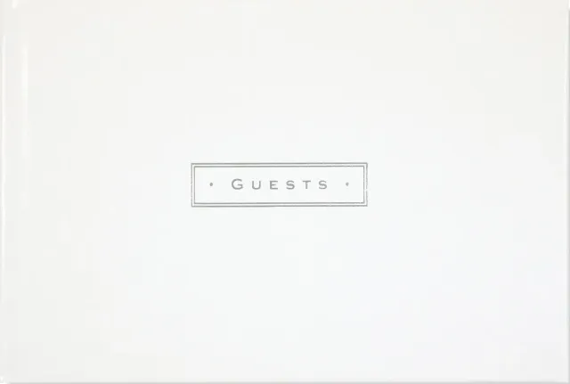 Peter Pauper Press White Leather gjestebok hvit skinn