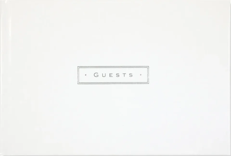 Peter Pauper Press White Leather gjestebok hvit skinn