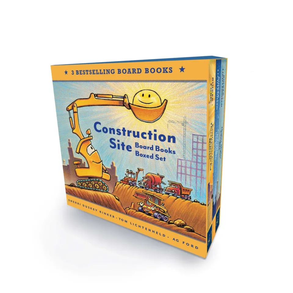 Chronicle Books Construction Site pappbøker boksesett 3 bøker