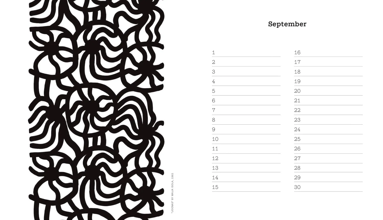 Marimekko Birthday Book bursdagsbok i stoffbind