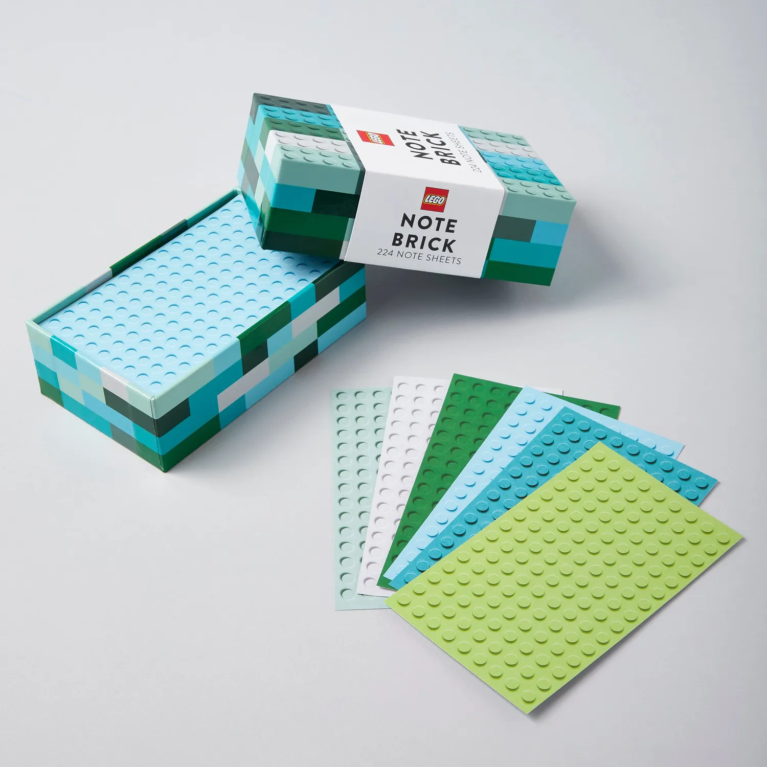 Abrams & Chronicle Books LEGO Note Brick notatblokk blågrønn